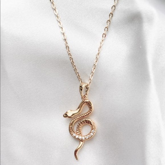 gold filled snake pendant - Picture 2 of 3